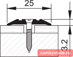 Порог-стык АЛ-263 (черешня) 1,5м