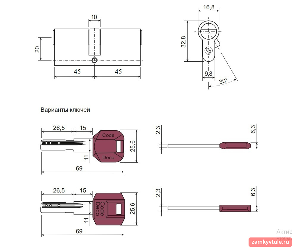 Механизм Code Deco ZM-90-BLM