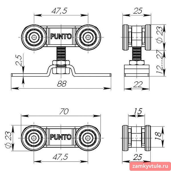 Комплект роликов Soft LINE 55/4