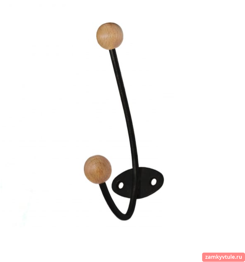 Крючок ТРИБАТРОН КВД-2 с деревянными шариками (черный муар)