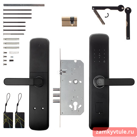 Замок электронный Apecs Smart SL-52-60.85/8001-BLM (TTLock, WiFi, FP)