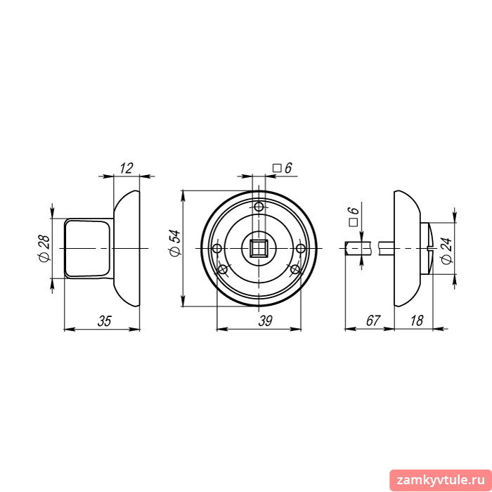 Ручка поворотная ARMADILLO BK6.R.LD54 (BK6) AB/GP-7 (бронза/золото)
