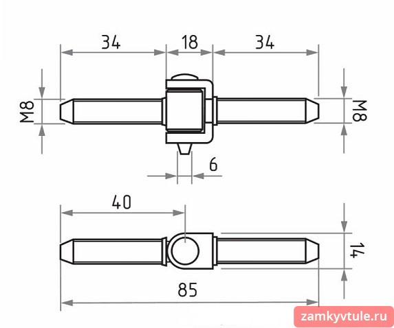 Петля ввертная ПВв1 р=1,25 (белый)