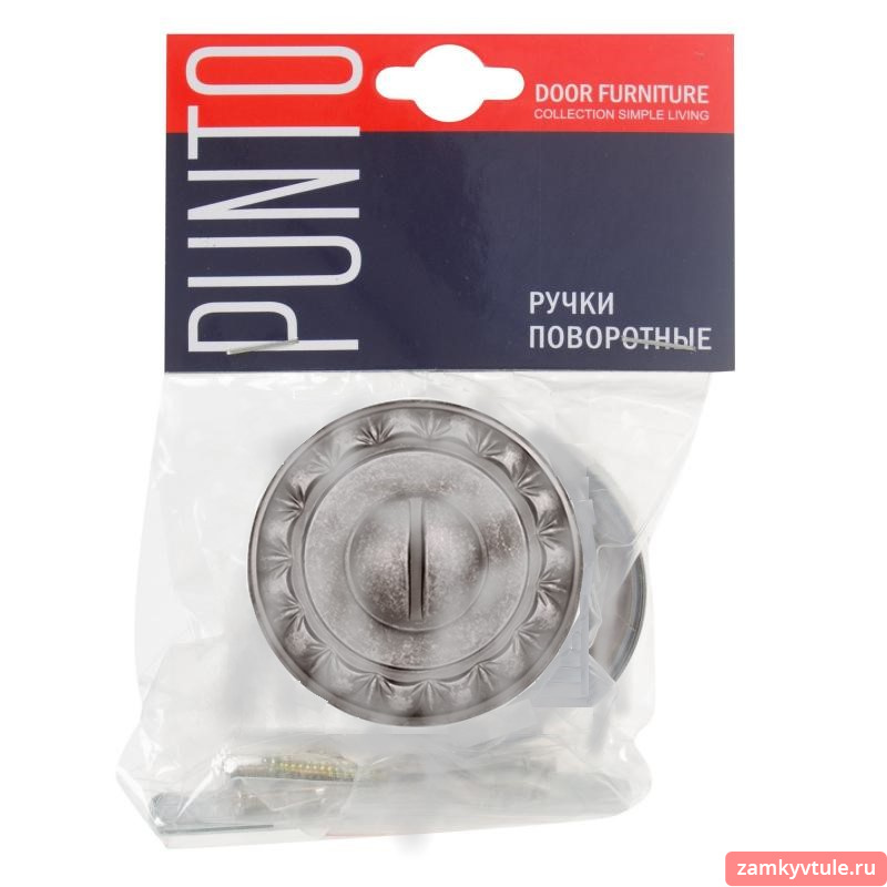 Ручка поворотная PUNTO WC-BK6.R.MT53 (BK6 MT) OS-9 (античное серебро)