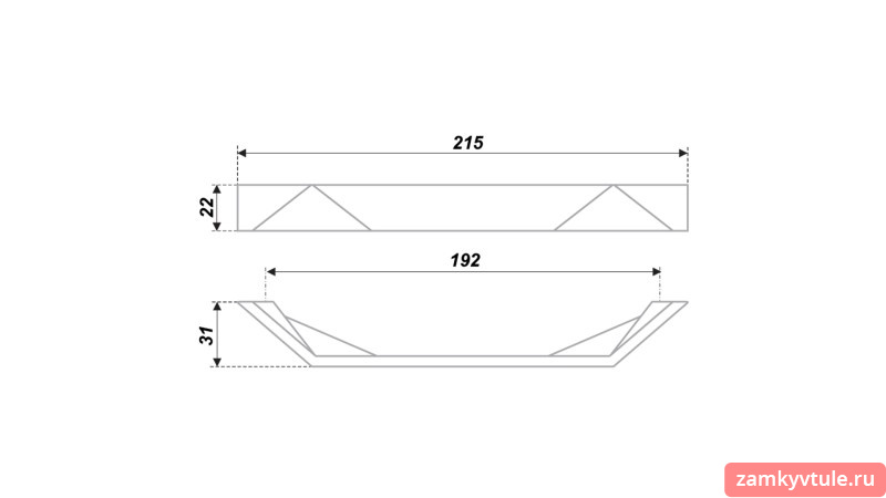 Ручка BOYARD RS 268 CP.4/192