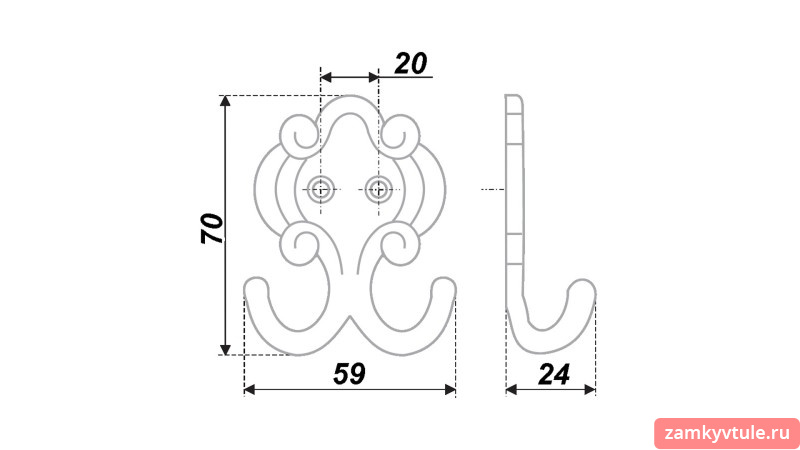 Крючок BOYARD K210AB.6
