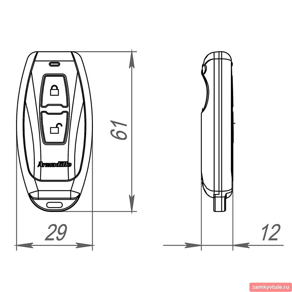 Брелок управления RC.RT01.04 BL (черный)