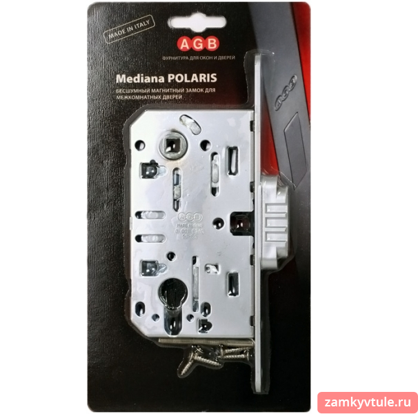 Замок AGB B06103.50.34.567 POLARIS (матовый хром)