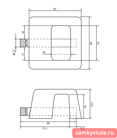 Замок ВС APECS PD-15-90-Blister