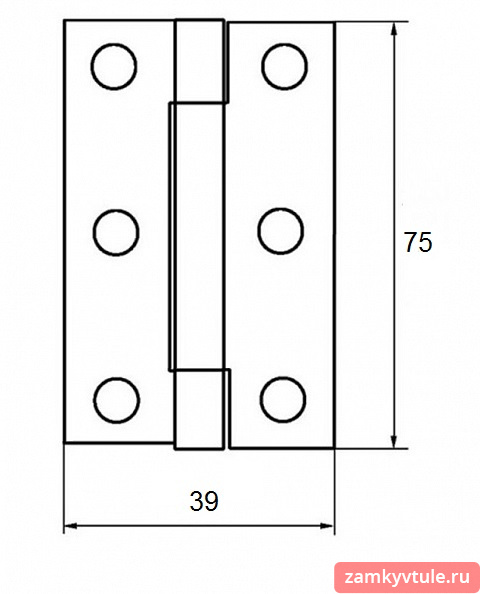 Петля - 75 Китай (золото)