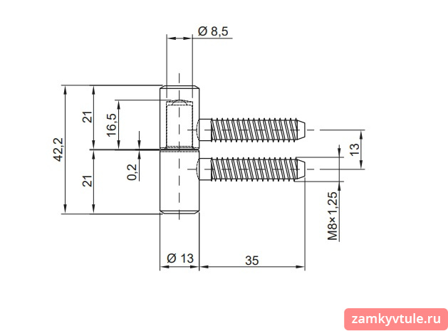 Петля ввёртная APECS 17-13 v.1