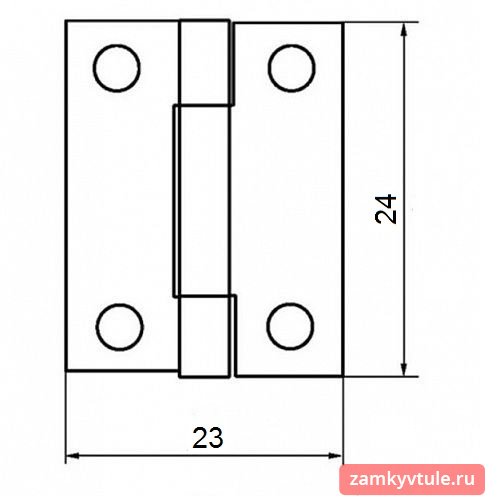 Петля 24*23 мм шахматная (золото)
