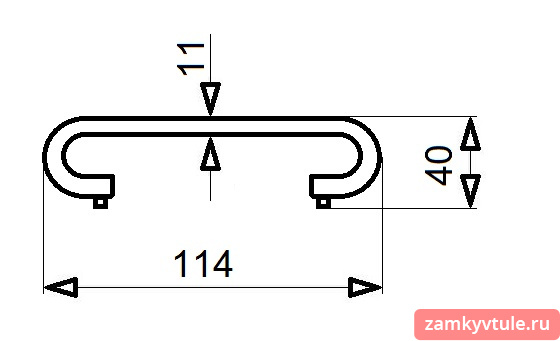 Ручка РС 148 (76 мм) Bl (черная)