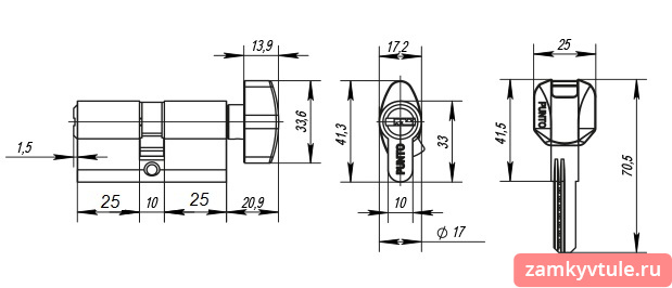 Механизм PUNTO Z402/60mm (30*30) к/в CP