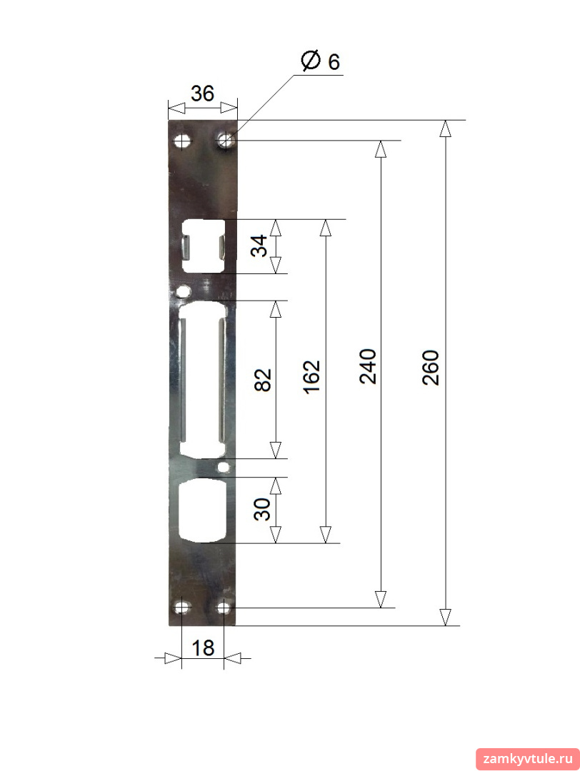 Ответная планка LEKSA 3024