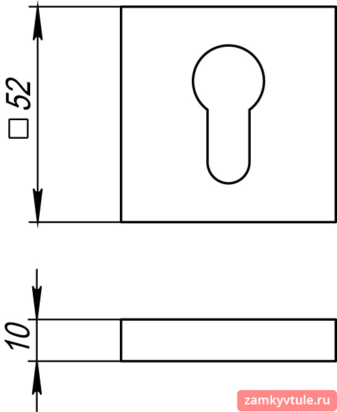 Накладка под цилиндр FUARO ET.K.DM51 (ET DM) SSC-16 (сатинированный хром)