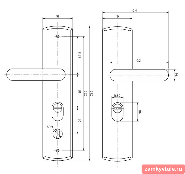 Ручки VANGER HP-68.2288-C-BN-R (правая)