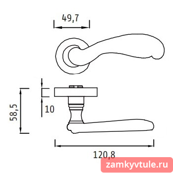Ручка ARCHIE FLOR S.GOLD (20G) (матовое золото)