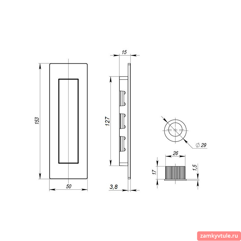 Ручка КУПЕ ARMADILLO SH010 URB BL-26 (черный)