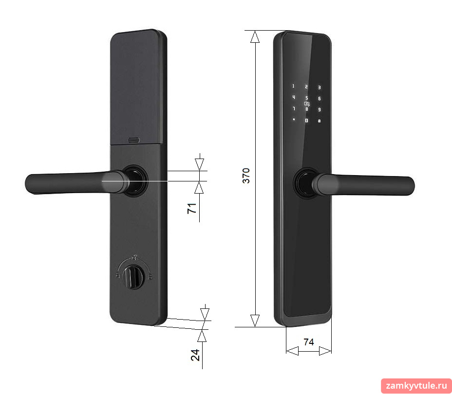 Умный врезной замок Smart Lock-T2-TTLOCK с кодом, картой