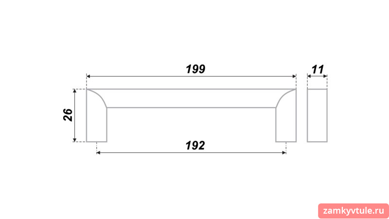 Ручка BOYARD RS 052 CP.4/192
