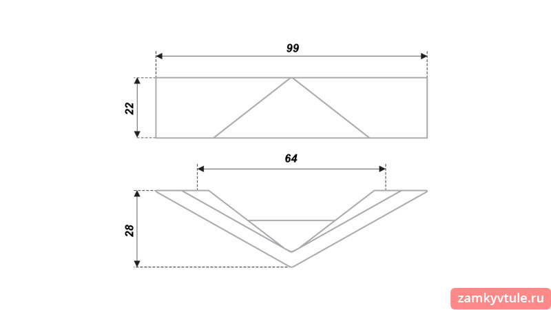 Ручка BOYARD RS 268 CP.4/64