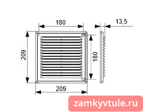 Решётка 2121 Р (белая)