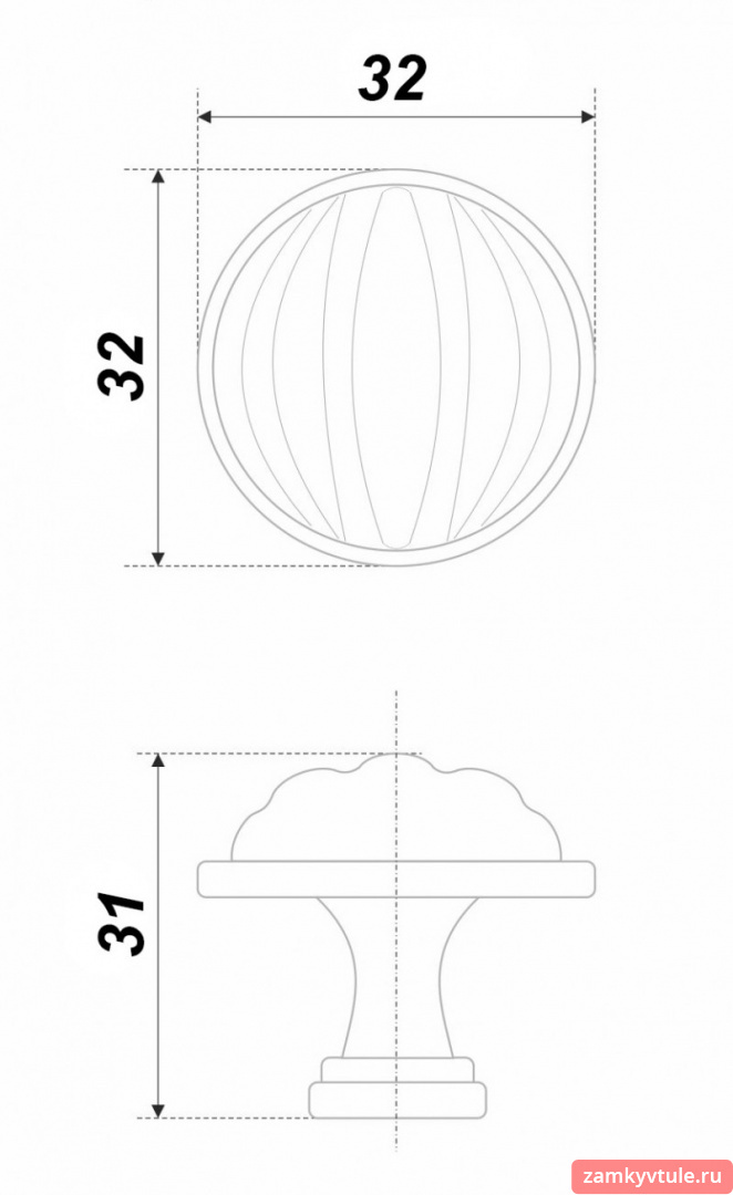Ручка BOYARD RC 121 AB.4/W