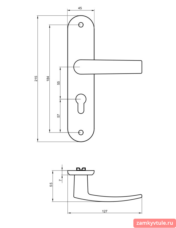 Ручки 70228 комплект (ЗВ4-31) черный муар