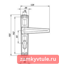 Ручки ЗЕНИТ 4-3.01 (никель)