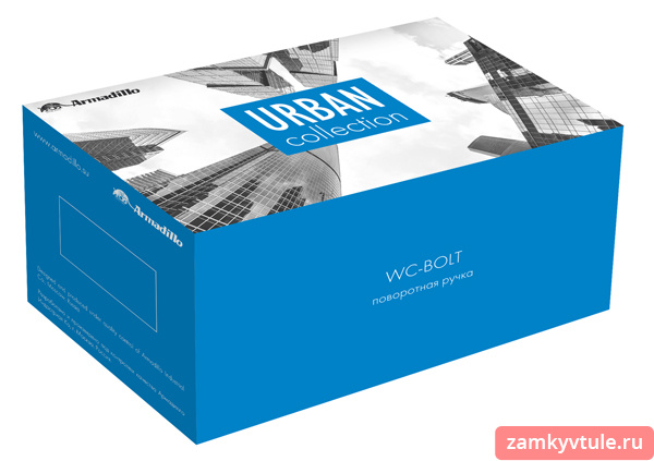 Ручка поворотная ARMADILLO BK6.R.URB52 (WC-BOLT BK6/URB) SN-3 (матовый никель)