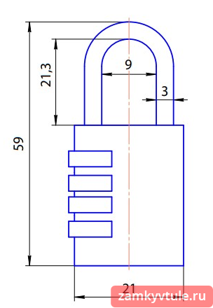 Замок ВС APECS PDB-40-21-CODE