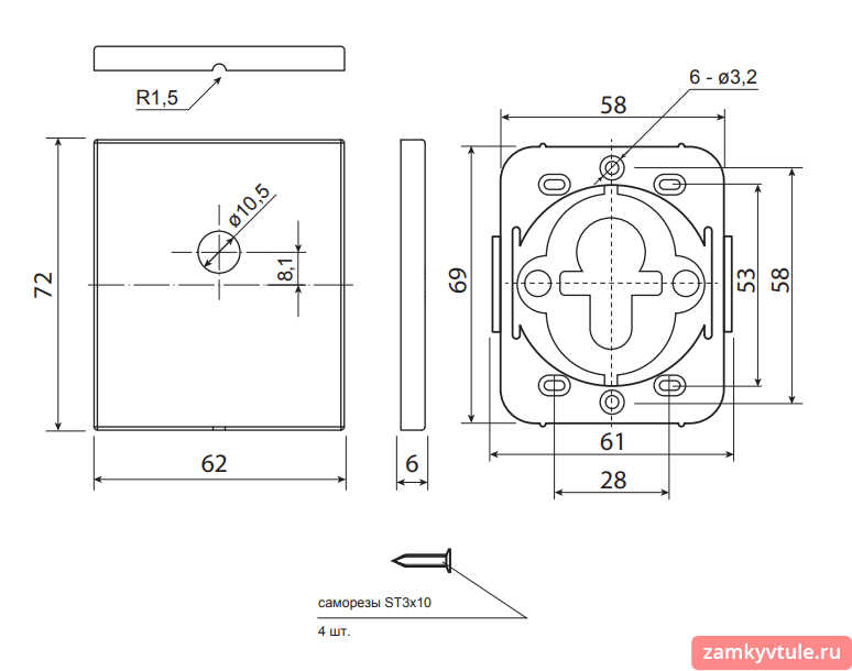 Накладка декоративная CODE DECO Slim DP-16-К-CRS (сатинированный хром)
