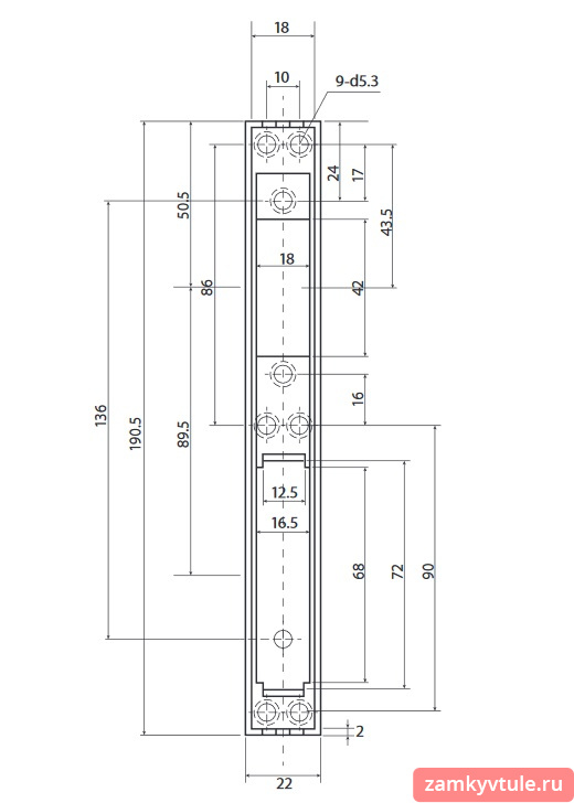 Ответная планка APECS ВР-7000-ZN