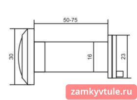 Глазок АЛЛЮР ГДШ-3 БШт 50-75мм (хром)