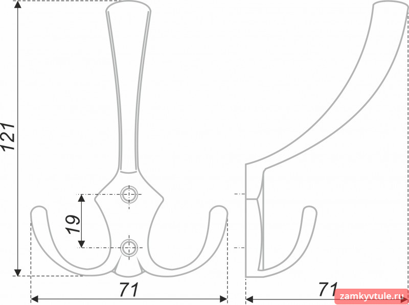 Крючок BOYARD K302AB.6