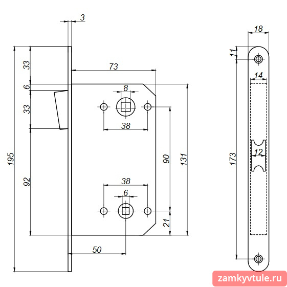 Защёлка магнитная APECS 5300-М-WC-GRF (графит)