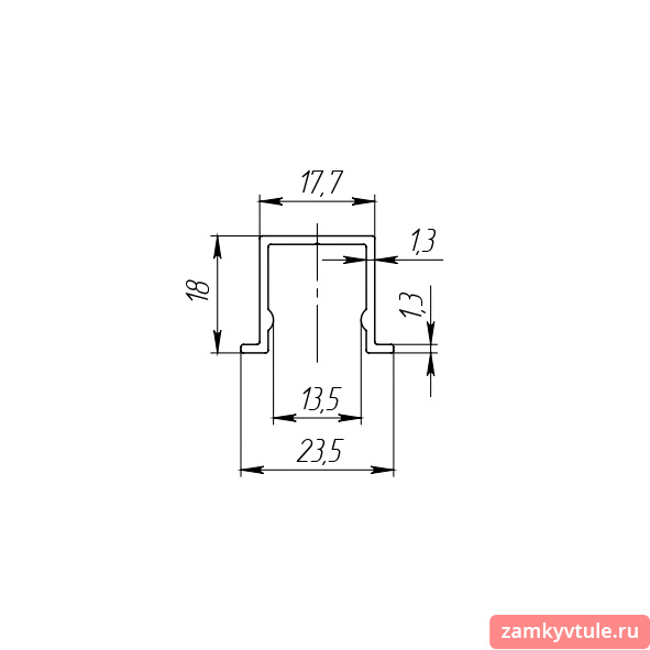 Нижняя направляющая Comfort 60/80/1500 bottom track (1,5 м)