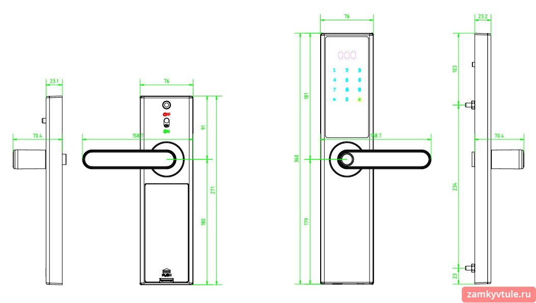 Умная ручка GIMMEL F 40 TTLOCK (черный)