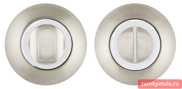 Ручка поворотная FUARO WC-BK6.R.RM54 SN/CP-3 (матовый никель/хром)