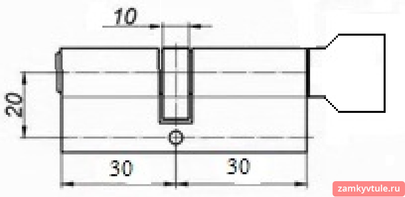 Механизм LIVGARD F 60 к/в (мат.никель)