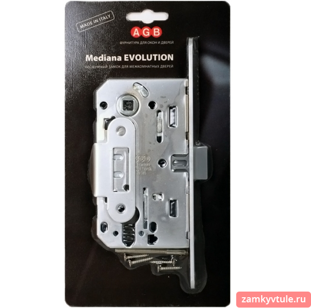Замок AGB В01103.50.34.567 EVOLUTION (матовый хром)