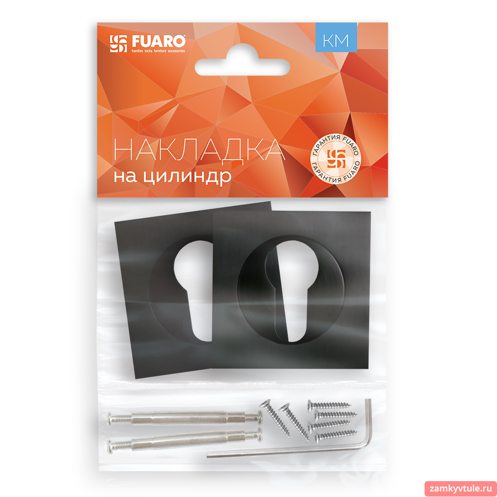 Накладка под цилиндр FUARO ET.K.KM52 (ET KM) BL-24 (черный)