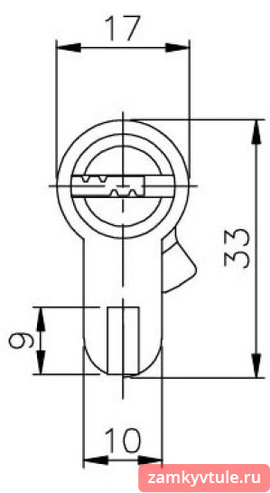 Механизм КАLE F 164 SN 90 (35*55) к/к (золото)