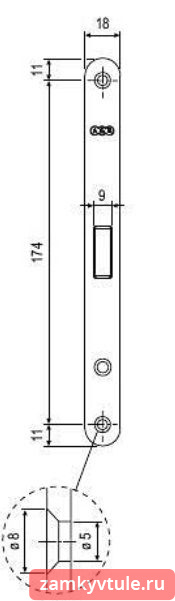 Замок AGB B06103.50.12.567 POLARIS (античная бронза)