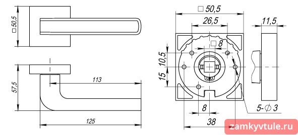 Ручка FUARO K.DM51.NEO CP/WH-19 (хром/белый)