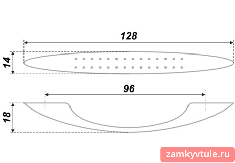 Ручка BOYARD RS 823 SС.4/96 (матовый хром)