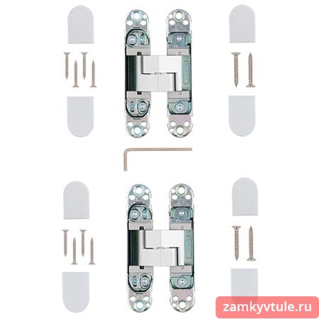 Петля врезная APECS 115*23-3D-Z-CRM (матовый хром) (R11,5)