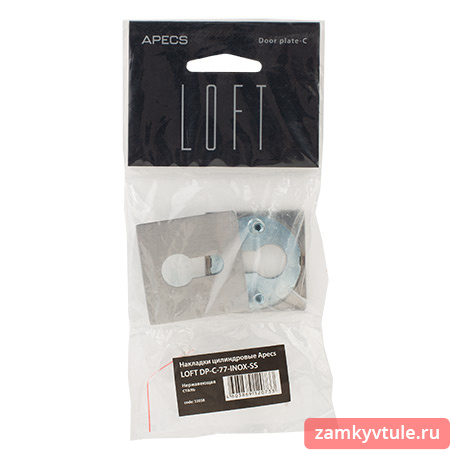 Накладка цилиндровая APECS LOFT DP-C-77-INOX-SS