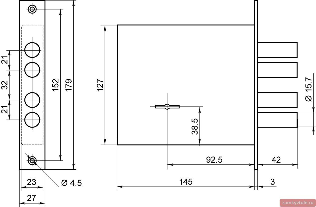 Замок накладной BORDER 86000 ЗН4-8/75 Рязань